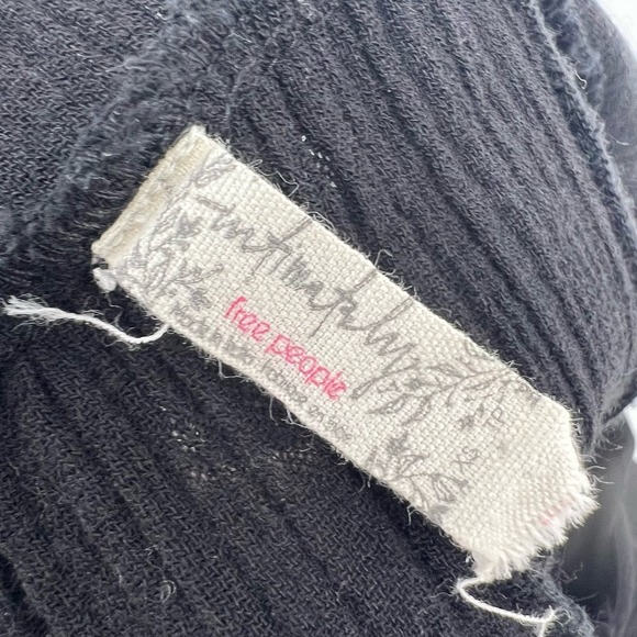 Free People Songbird Romper Womens XS Black White Plunging Neck Lightweight - Picture 8 of 10